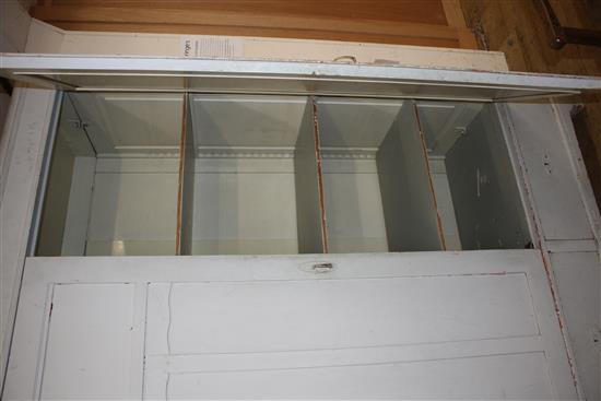 An East European painted Knockdown wardrobe, W.142cm L.61cm H,224cm